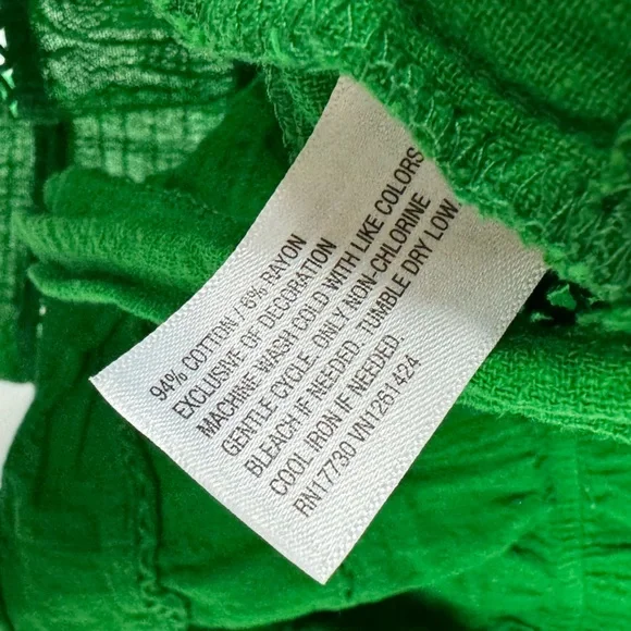 Target Wild Fable‎ Tank Top Camisole Knit Shirt Kelly Green Tie Front Gauze - Picture 5 of 6